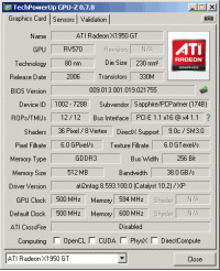 Sapphire GPUZ