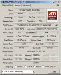 Sapphire GPU-Z